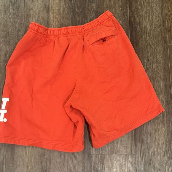 Nike Just Do It Men's Fleece Red Shorts with Pocket Size 2XL XXL  Cotton Blend - Picture 3 of 9